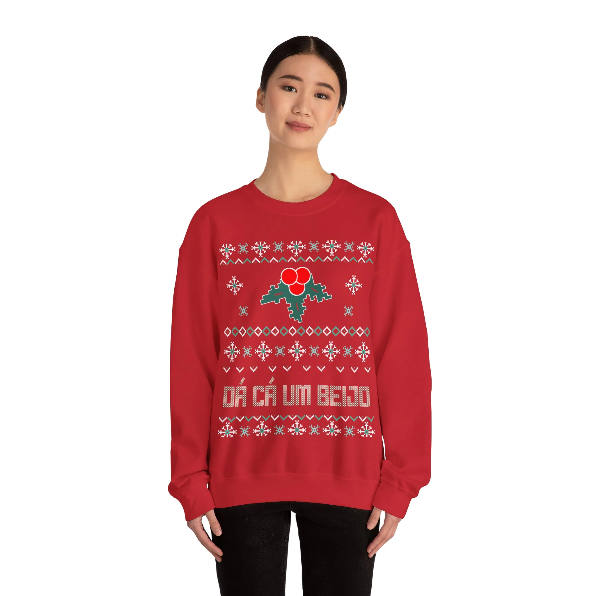 Christmas Sweatshirt - Mistletoe | "Dá Cá Um Beijo" 🇨🇦 - Image 12