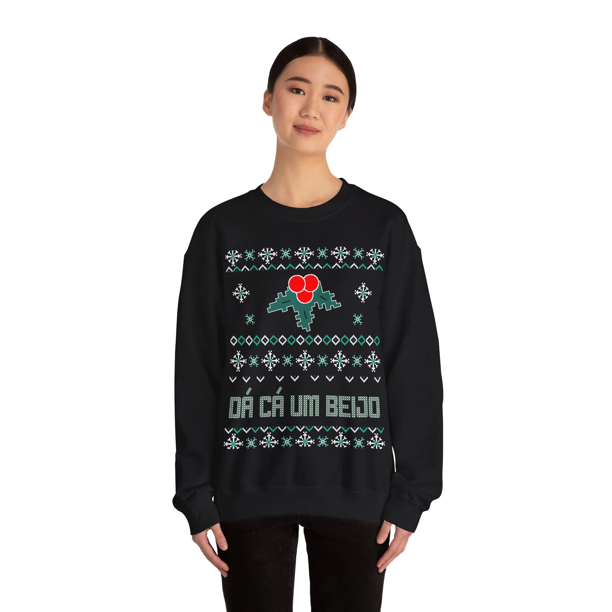 Christmas Sweatshirt - Mistletoe | "Dá Cá Um Beijo" 🇨🇦 - Image 6
