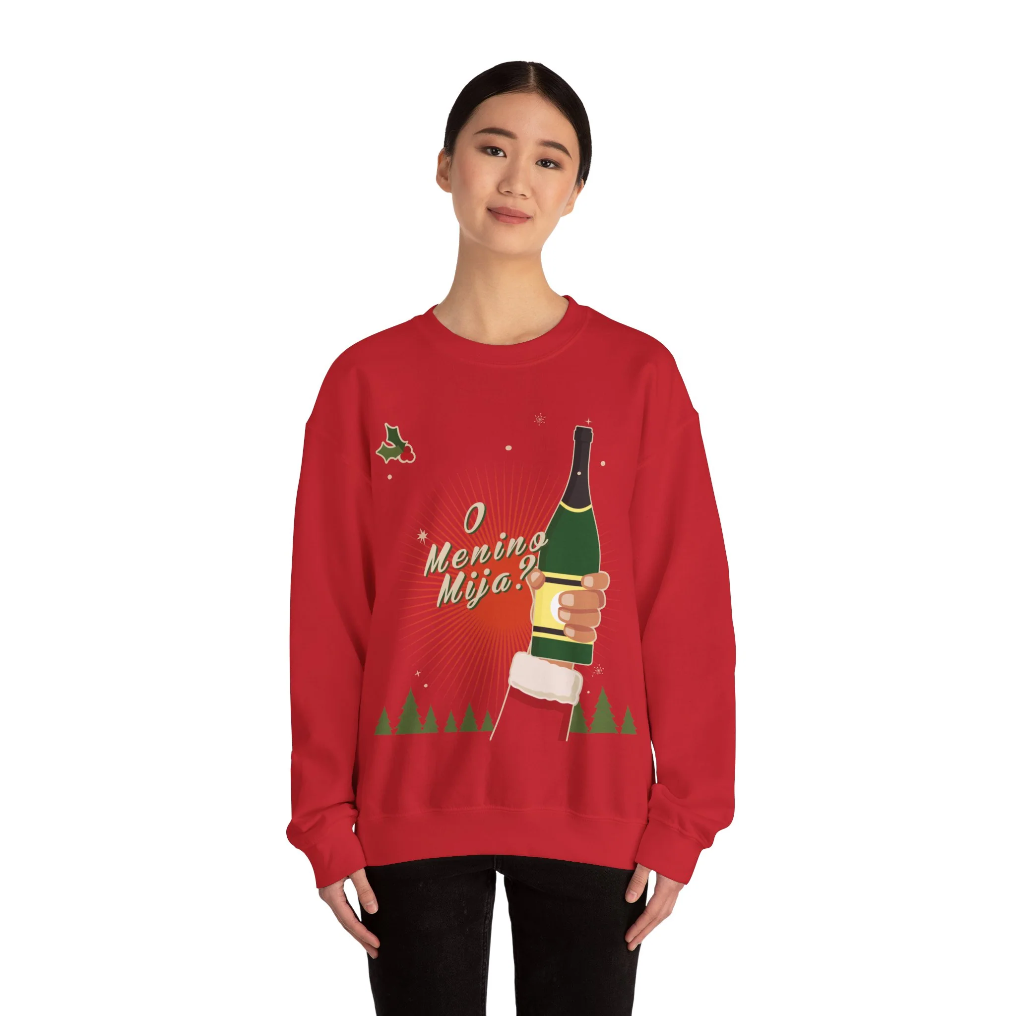 "O Menino Mija?" Ugly Christmas Sweatshirt 🇨🇦 - Image 4