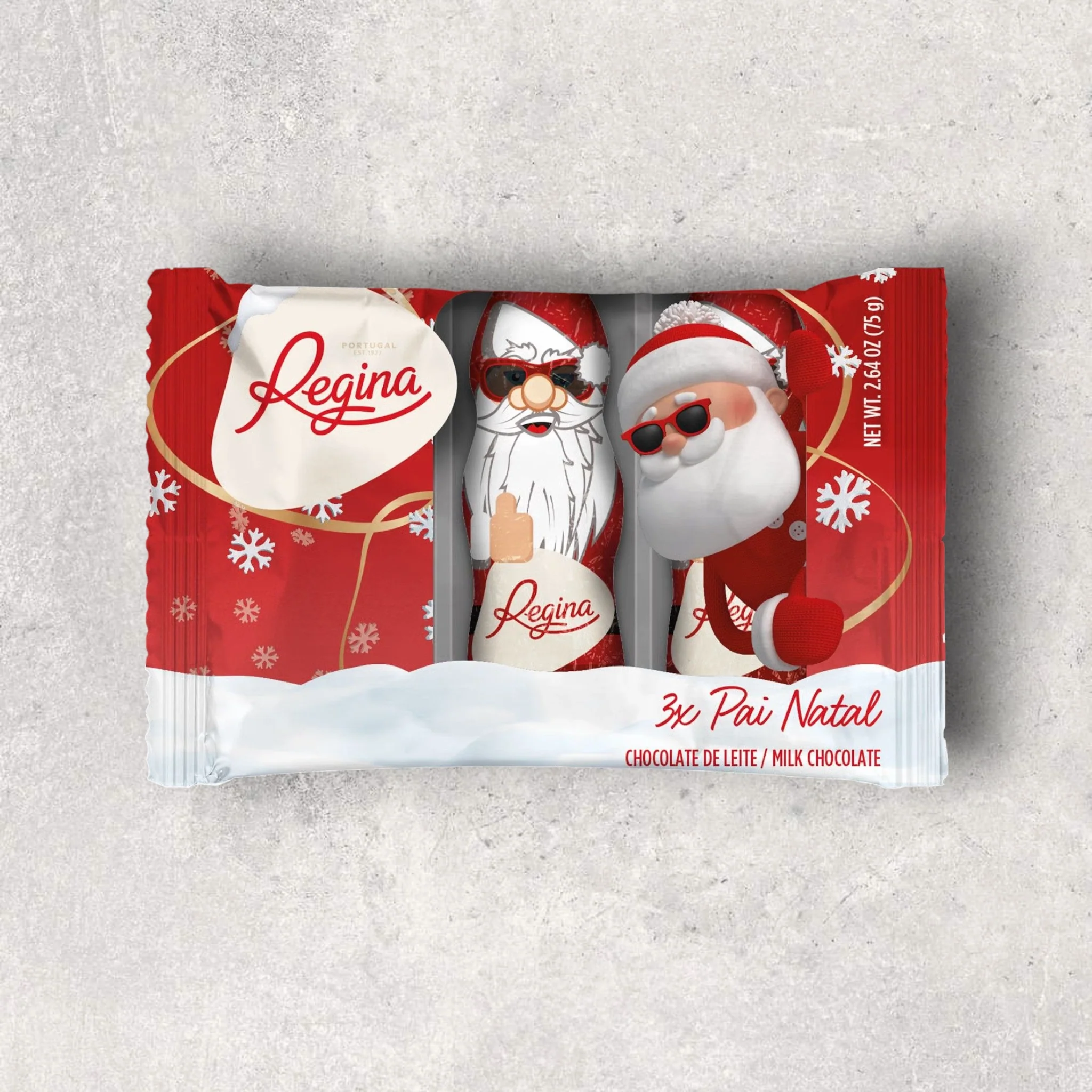 Regina - Milk Chocolate Santa Clause 3/pk