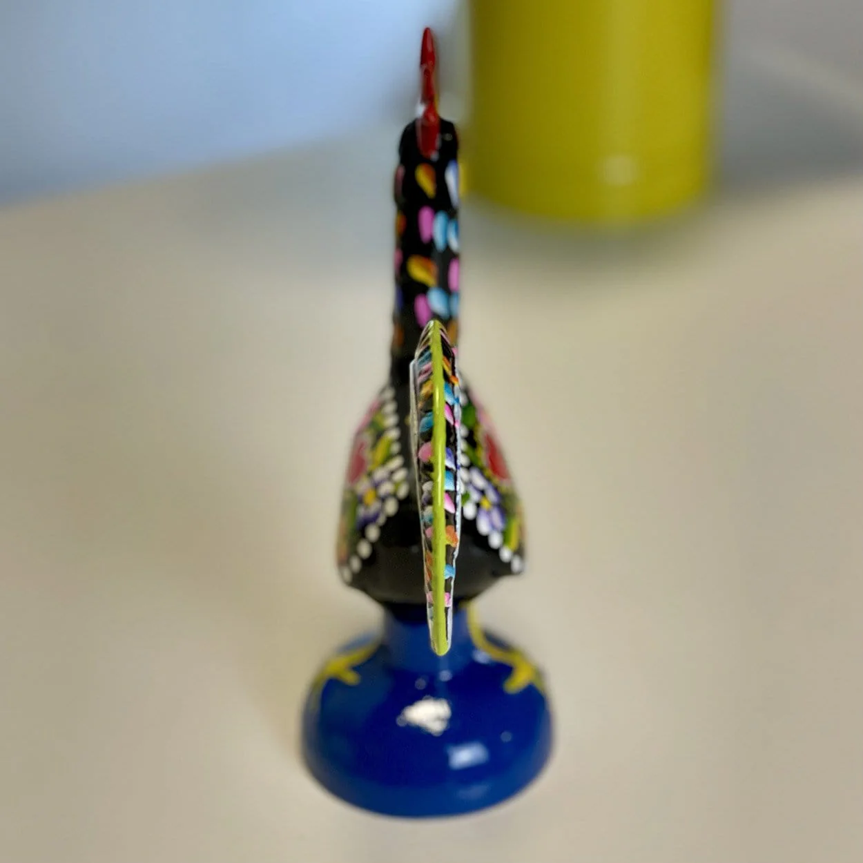 Singing Barcelos Rooster Traditional Figurine (6.7" Metal) - Image 2
